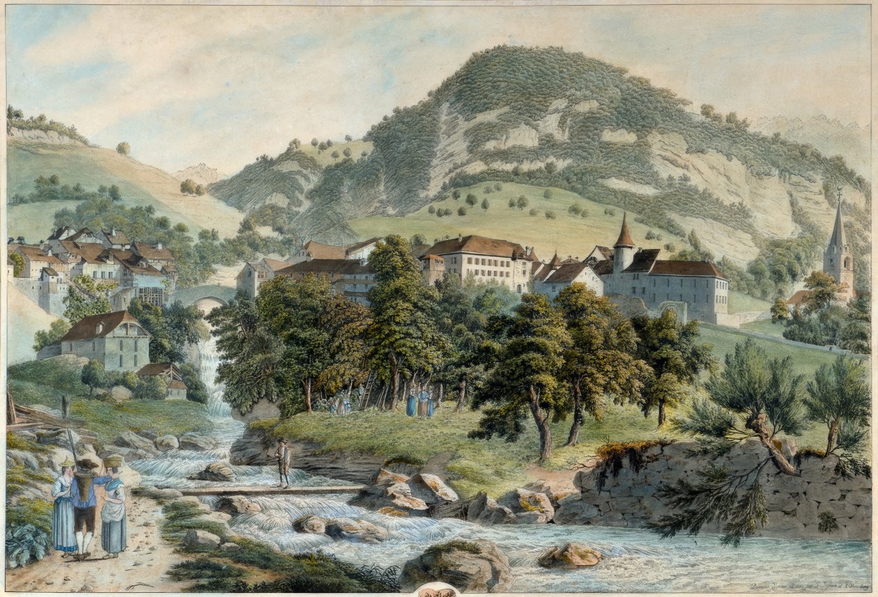 Miejscowość Montreux autorstwa Friedrich Georg Wexelberg