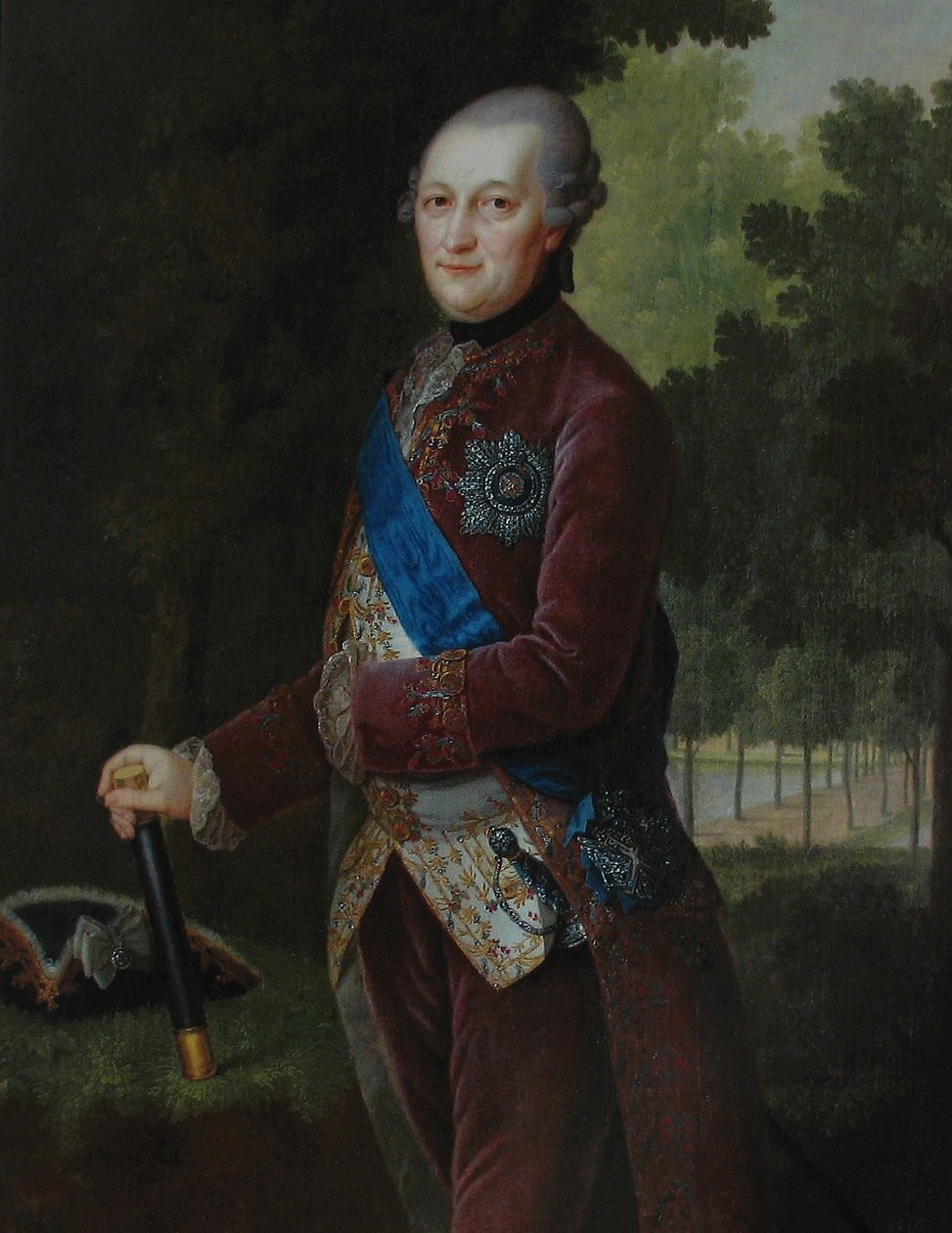 Portret Piotra von Birona 1724-1800, księcia Kurlandii i Semigalii, 1781 autorstwa Friedrich Hartmann Barisien