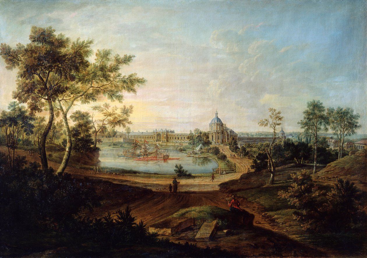 Widok Wielkiego Pałacu w Oranienbaum, 1758. autorstwa Friedrich Hartmann Barisien