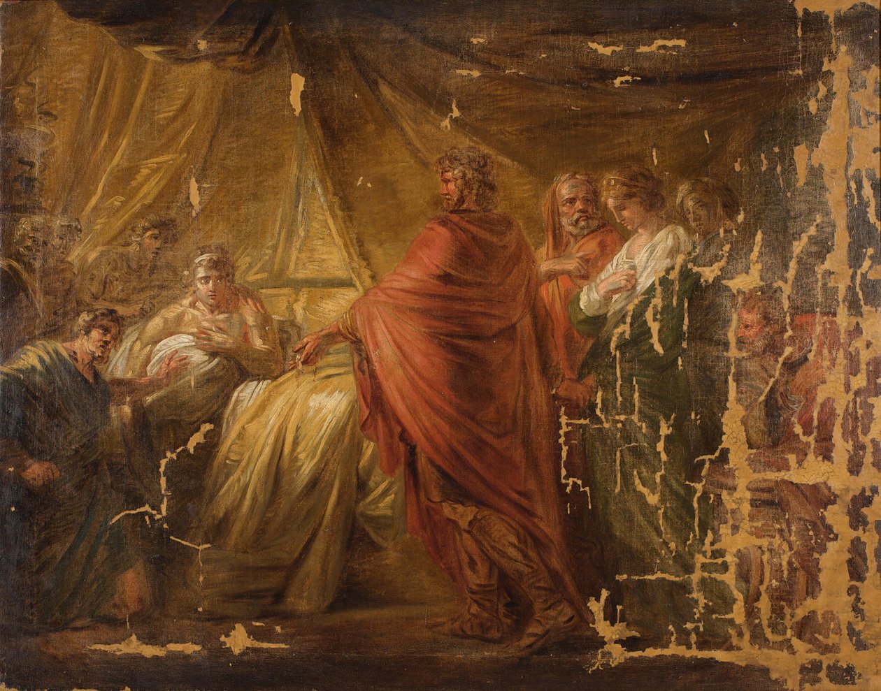 Agamemnon przyprowadza Bryzeidę z powrotem do namiotu Achillesa autorstwa Friedrich Heinrich Fuger