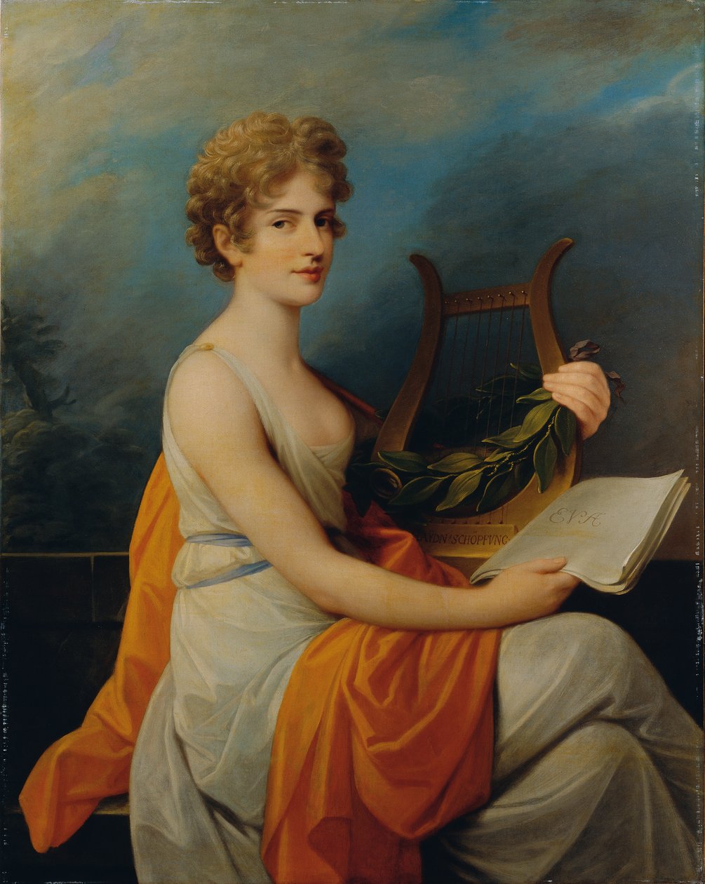 Nadworna śpiewaczka operowa Theresia Saal jako „Ewa” w „Stworzeniu” Josepha Haydna autorstwa Friedrich Heinrich Fuger