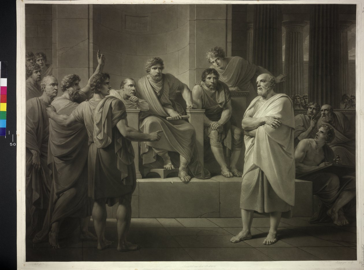 Sokrates przed sędziami autorstwa Friedrich Heinrich Fuger