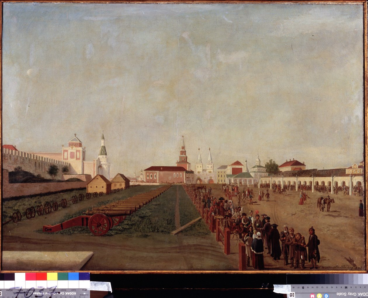 Plac Czerwony w Moskwie. Obraz Friedricha Hilferdinga (1710-1798), olej na płótnie, ok. 1780. Sztuka niemiecka XVIII wieku. Państwowe Muzeum Rosyjskie w Sankt Petersburgu. autorstwa Friedrich Hilferding