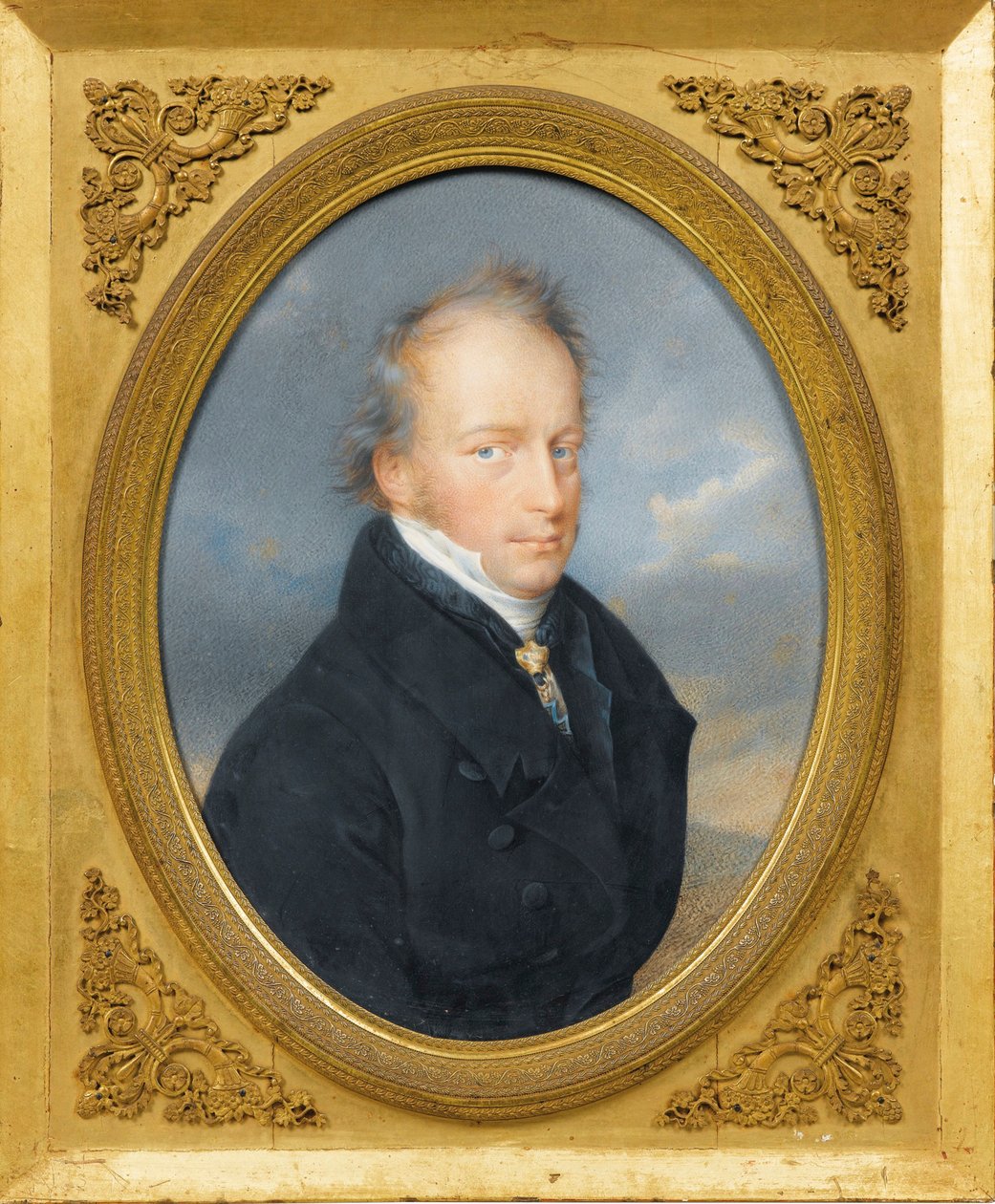Antoine Victor de Habsburg Lorraine, arcyksiążę Austrii, książę Węgier, de Boheme - arcyksiążę Anton Victor austriacki (1779-1835), wicekról Lombardii-Wenecji przez Liedera, Friedricha Johana Gottlieba (1780-1859), - akwarela, gwasz na karton, 21,2x autorstwa Friedrich Johann Gottlieb Lieder