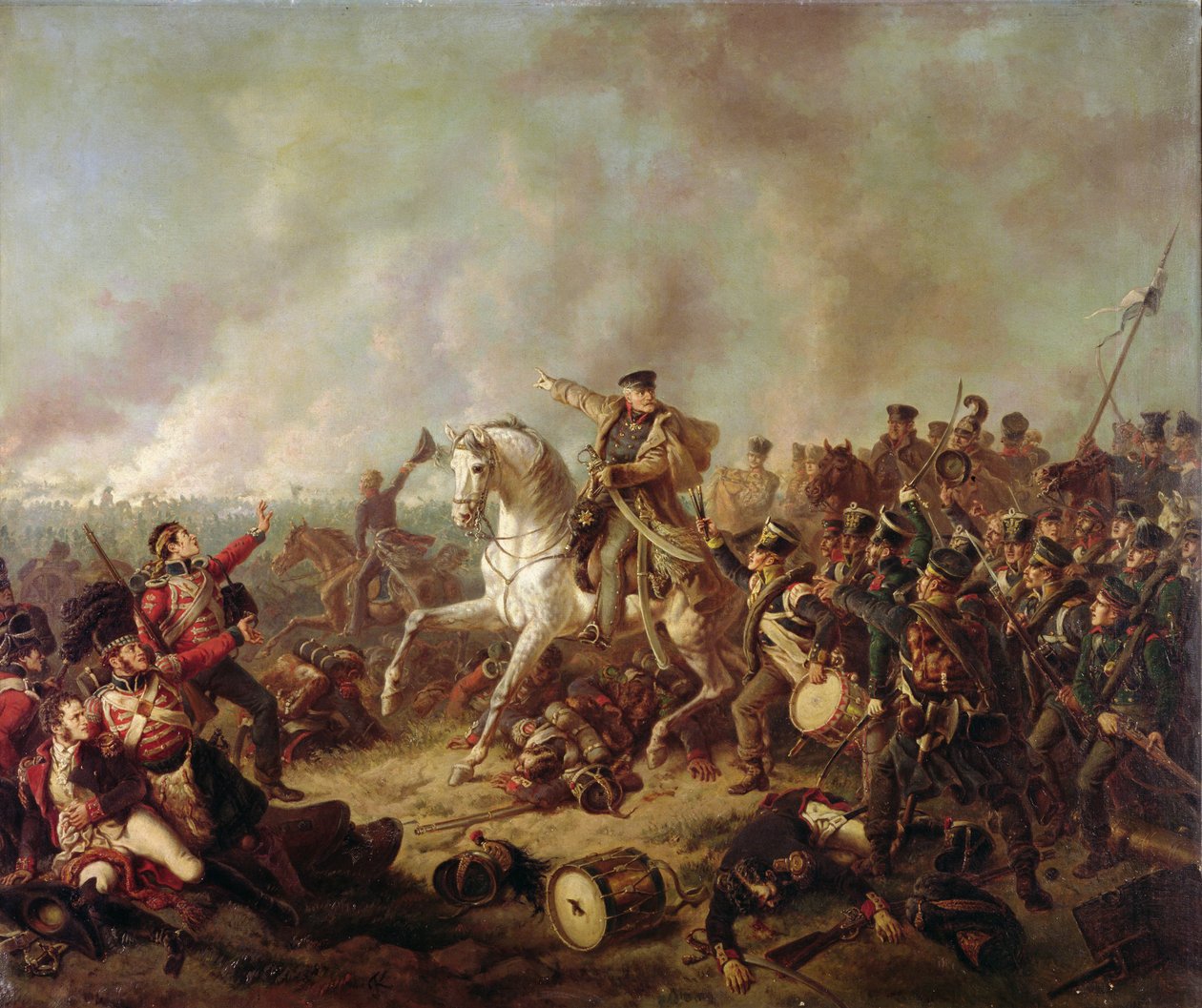 Bitwa pod Waterloo autorstwa Friedrich Kaiser