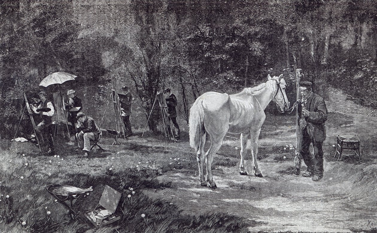 Model pacjenta z „Godziny wypoczynku”, 1888 (rycina) autorstwa Friedrich Kallmorgen