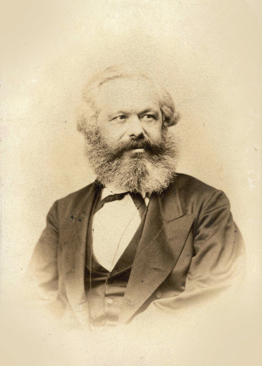 Portret Karola Marksa (1818-1883), autorstwa Wundera, Friedricha Karla (1815-1893). Zdjęcie albuminy autorstwa Friedrich Karl Wunder
