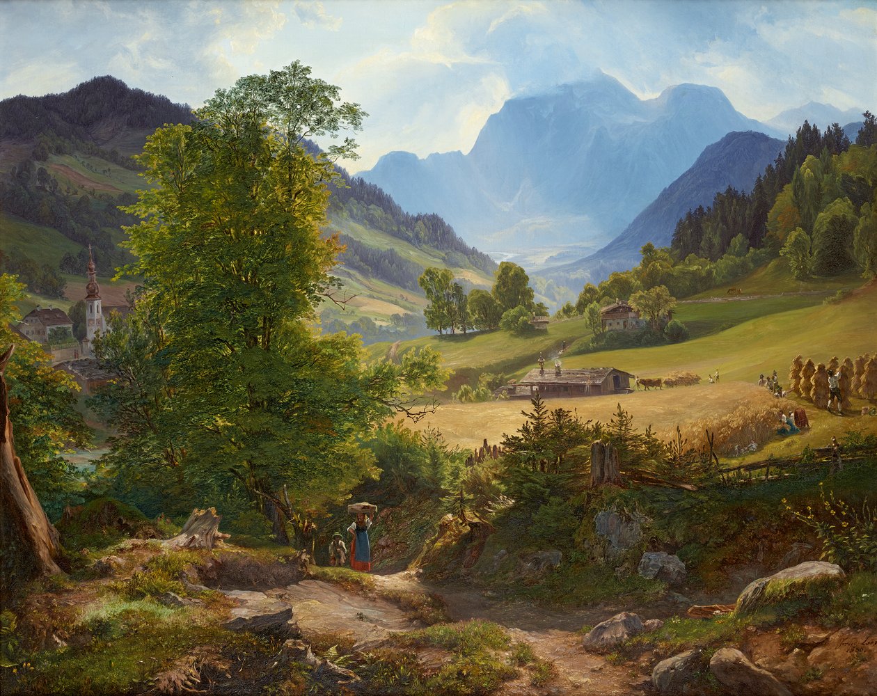 Ramsau w pobliżu Berchtesgaden autorstwa Friedrich Loos