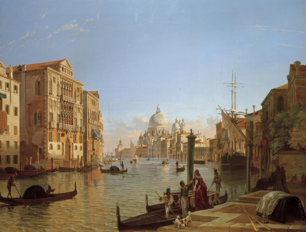 Grand Canal mit Palazzo Cavallo- Franchetti, Santa Maria d autorstwa Friedrich Nerly