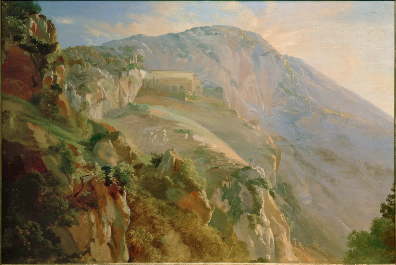 Klasztor w górach w pobliżu Subiaco autorstwa Friedrich Nerly