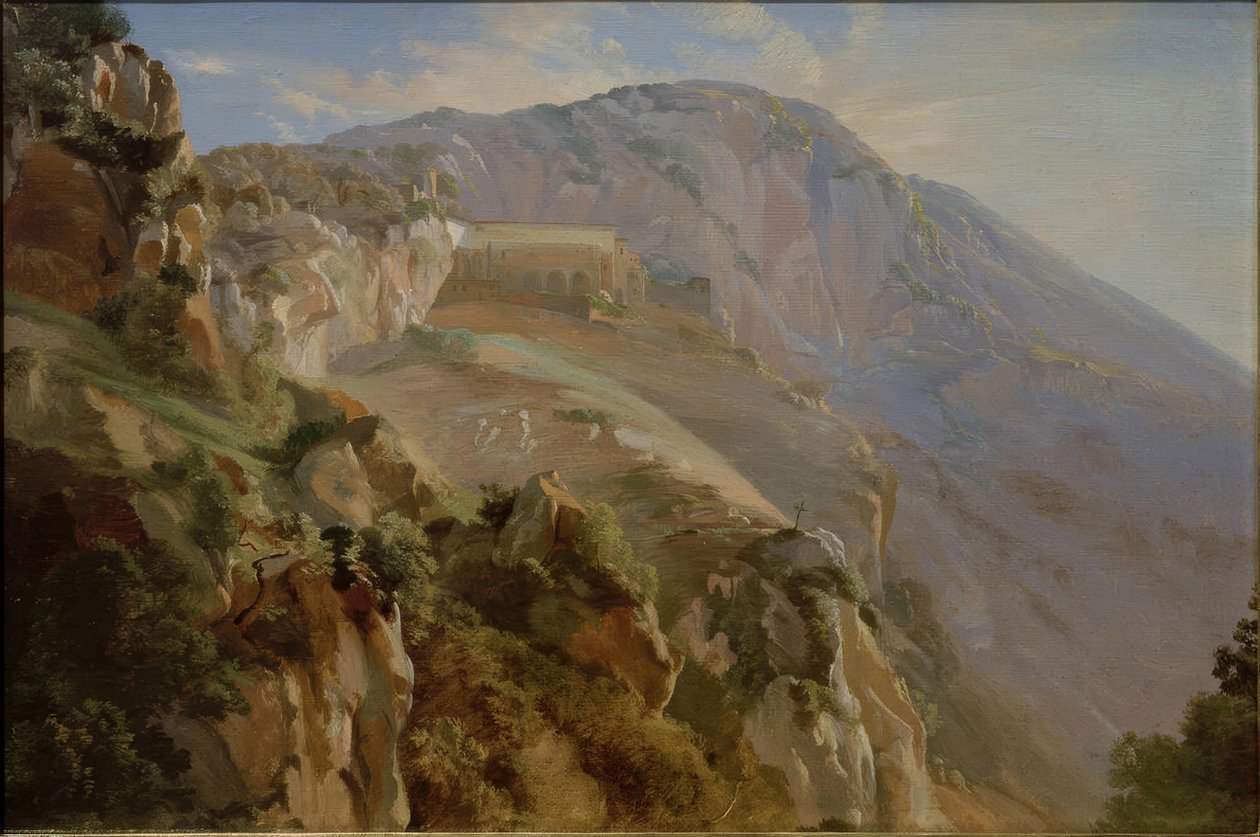 Klasztor w górach w pobliżu Subiaco autorstwa Friedrich Nerly