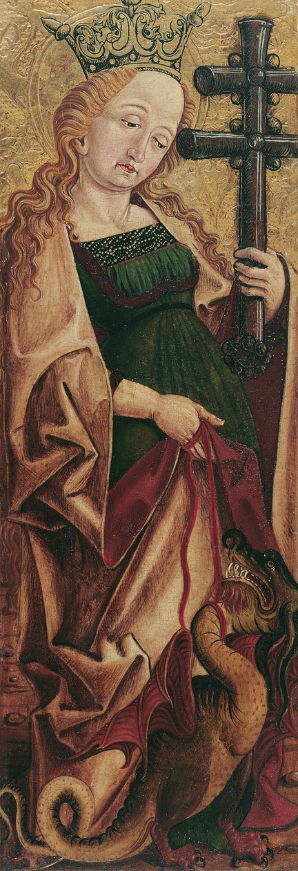 Św. Małgorzata (wewnątrz) i Św. Pantaleon (na zewnątrz) autorstwa Friedrich Pacher (Umkreis)