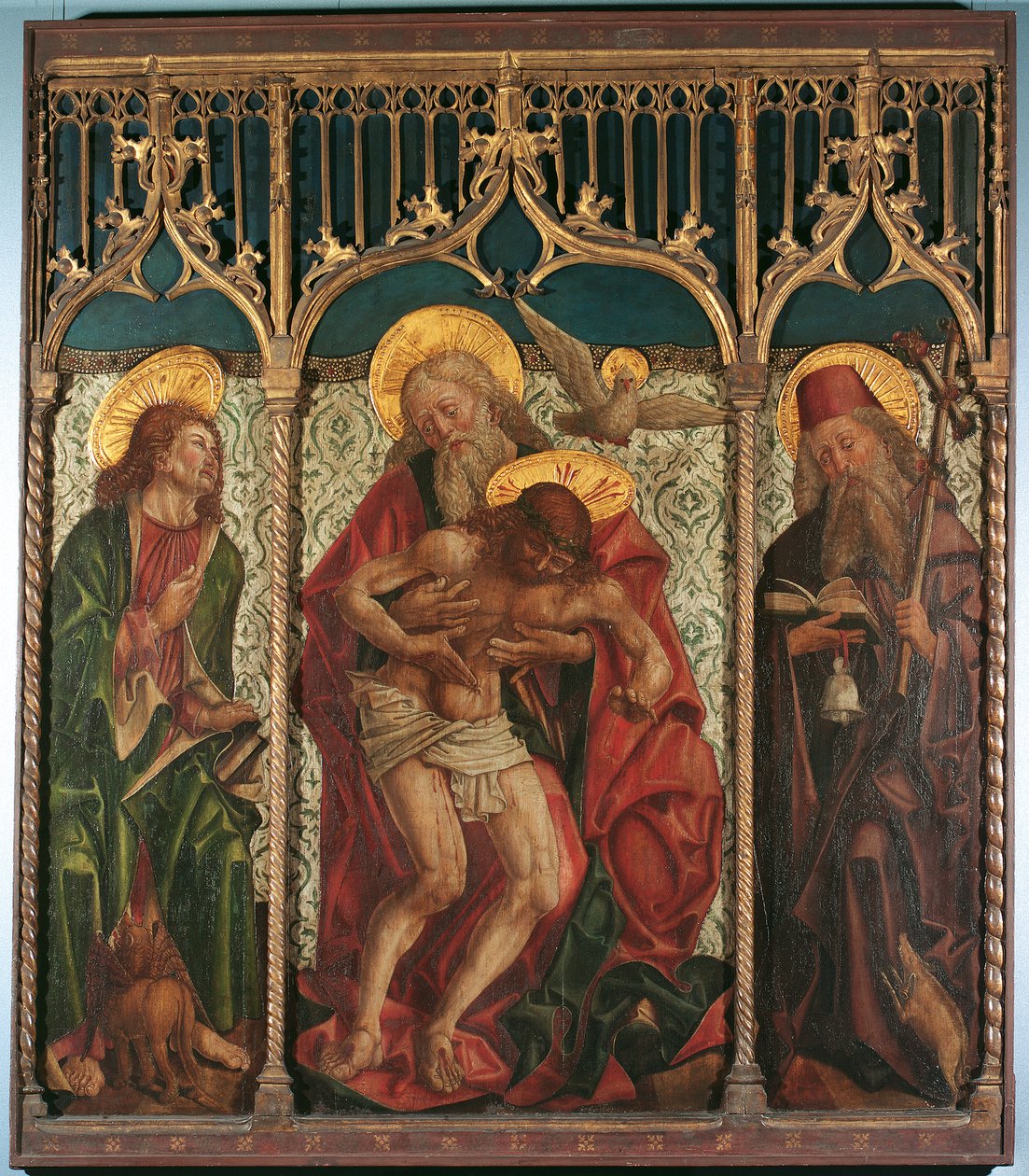 Trójcy Świętej pomiędzy św. Ermitaż Marka i Antoniego autorstwa Friedrich Pacher
