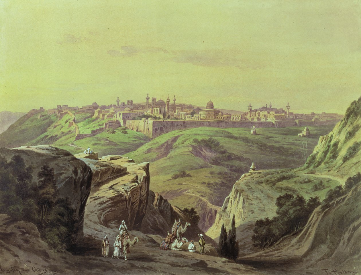 Widok na Jerozolimę autorstwa Friedrich Perlberg