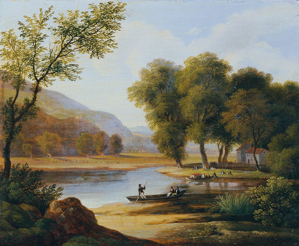 Barka w krajobrazie autorstwa Friedrich Philipp Reinhold