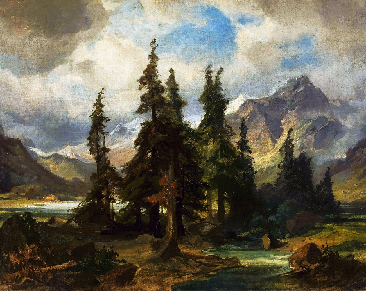 Norweski krajobraz. autorstwa Friedrich Preller the Elder
