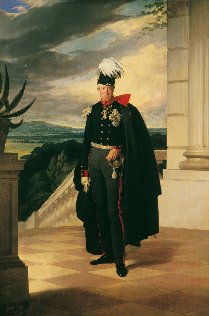 Cesarz Austrii Franciszek I 1768-1835 w pruskim mundurze generalnym, 1834. autorstwa Friedrich Ritter von Amerling