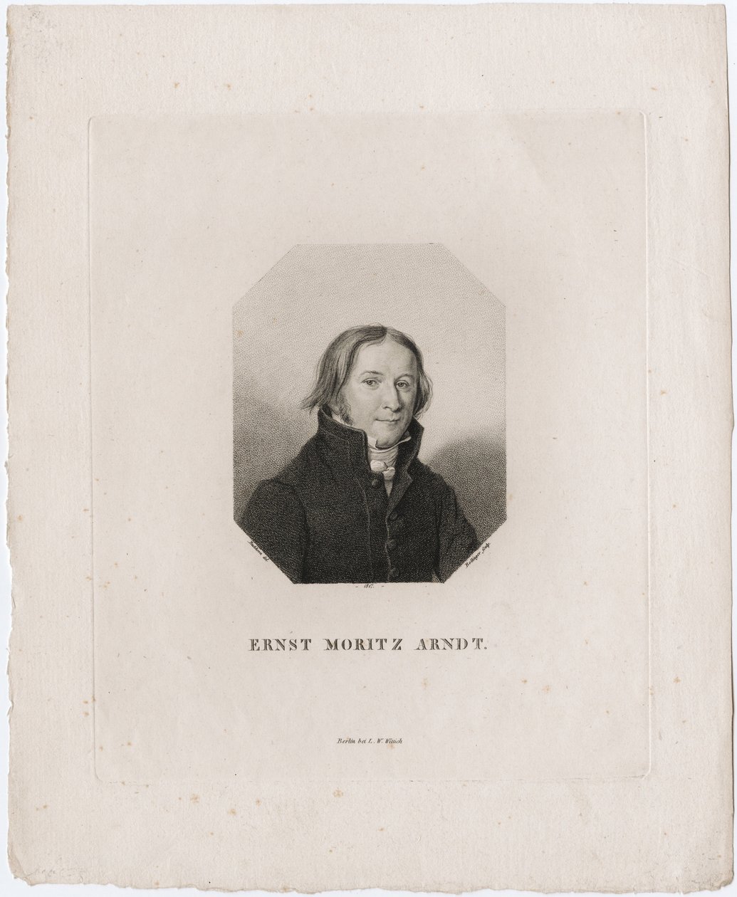Portret Ernsta Moritza Arndta, 1817 autorstwa Friedrich Wilhelm Bollinger