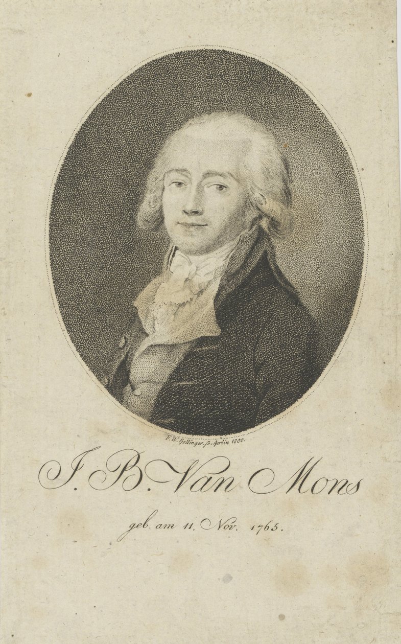 Portret Jean-Baptiste Van Mons 1765-1842, 1800. autorstwa Friedrich Wilhelm Bollinger