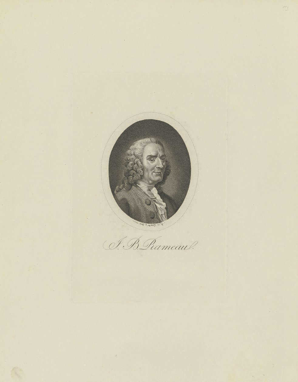Portret kompozytora Jean-Philippe Rameau 1683-1764, 1802. autorstwa Friedrich Wilhelm Bollinger