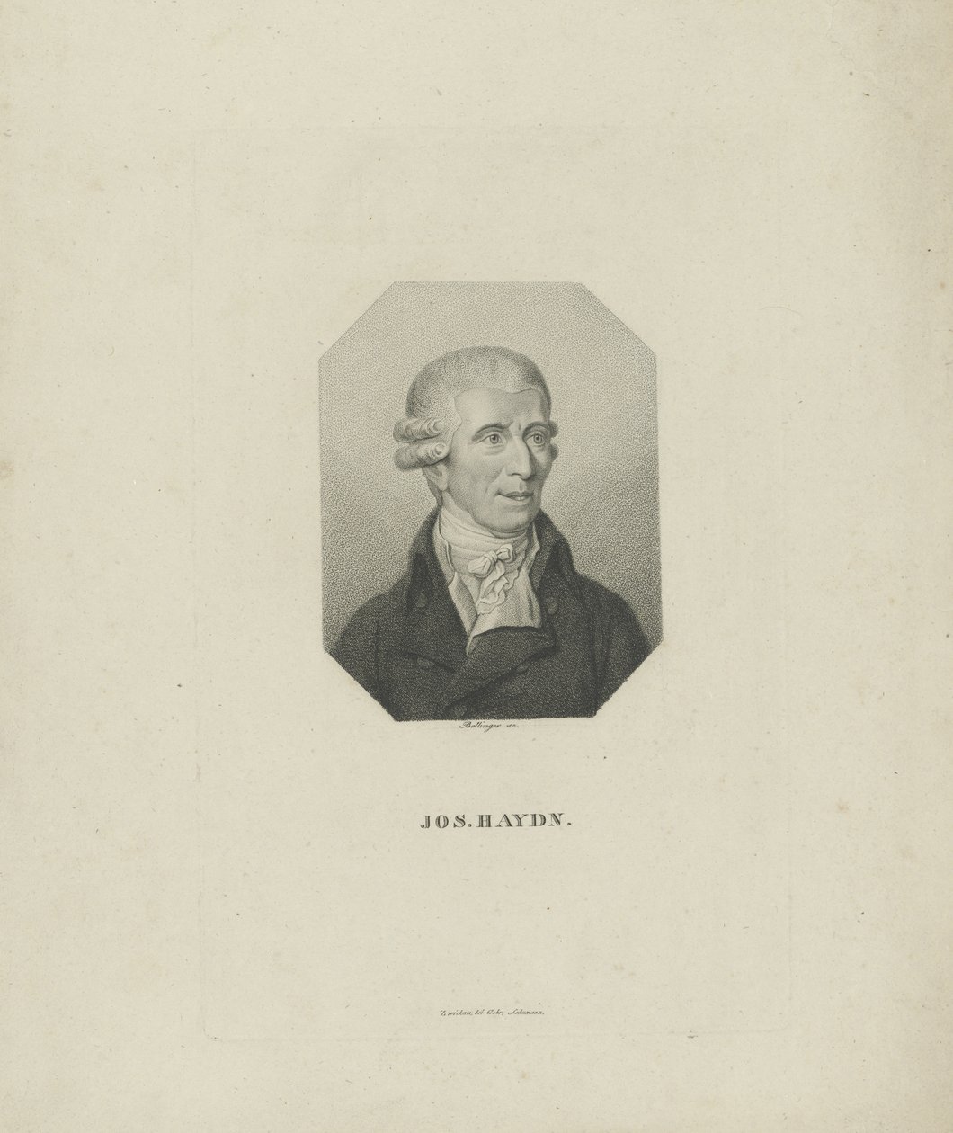Portret kompozytora Josepha Haydna 1732-1809, 1818. autorstwa Friedrich Wilhelm Bollinger
