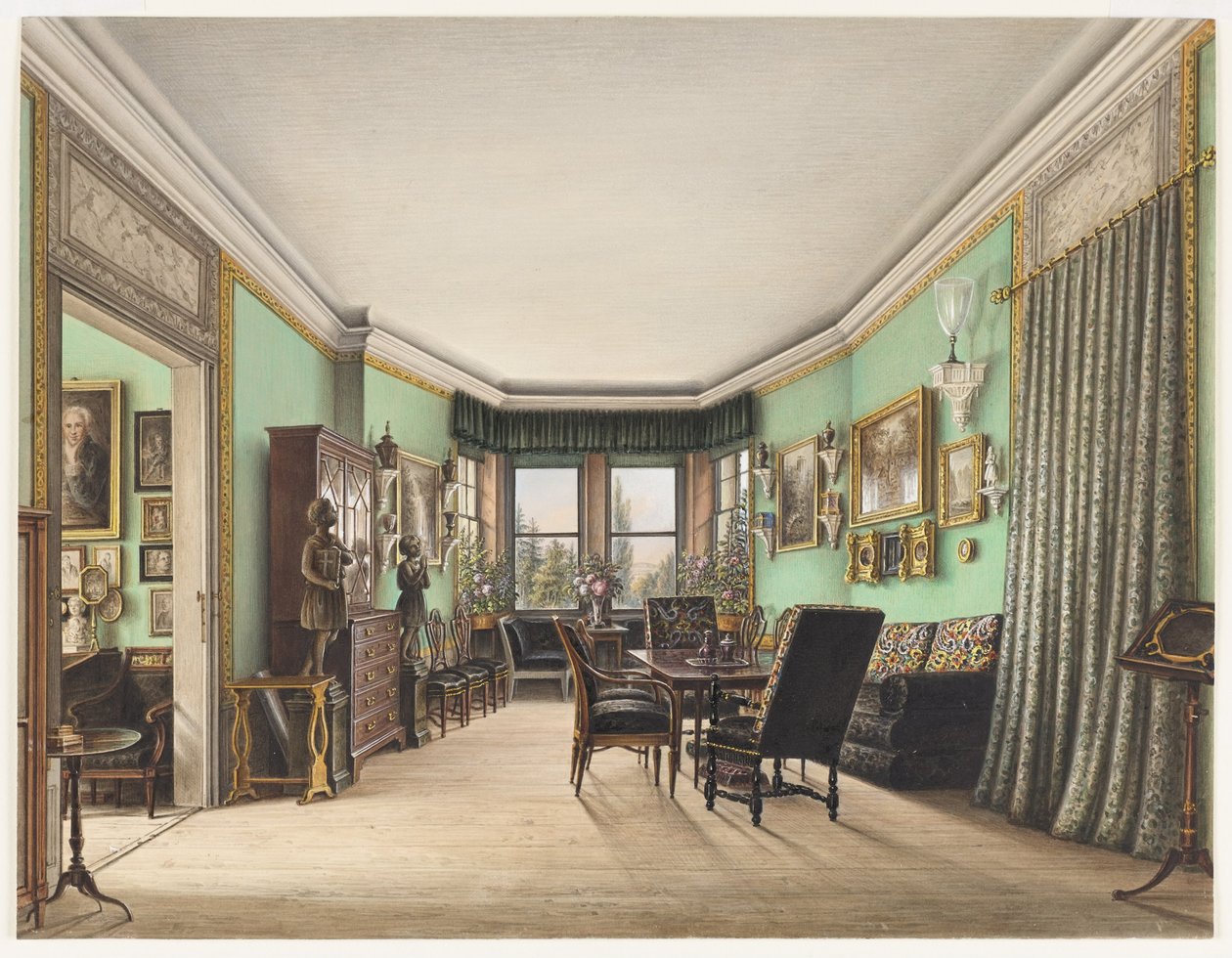 Pokój w Schloss Buchwald, ok. 1930 1843 autorstwa Friedrich Wilhelm Klose