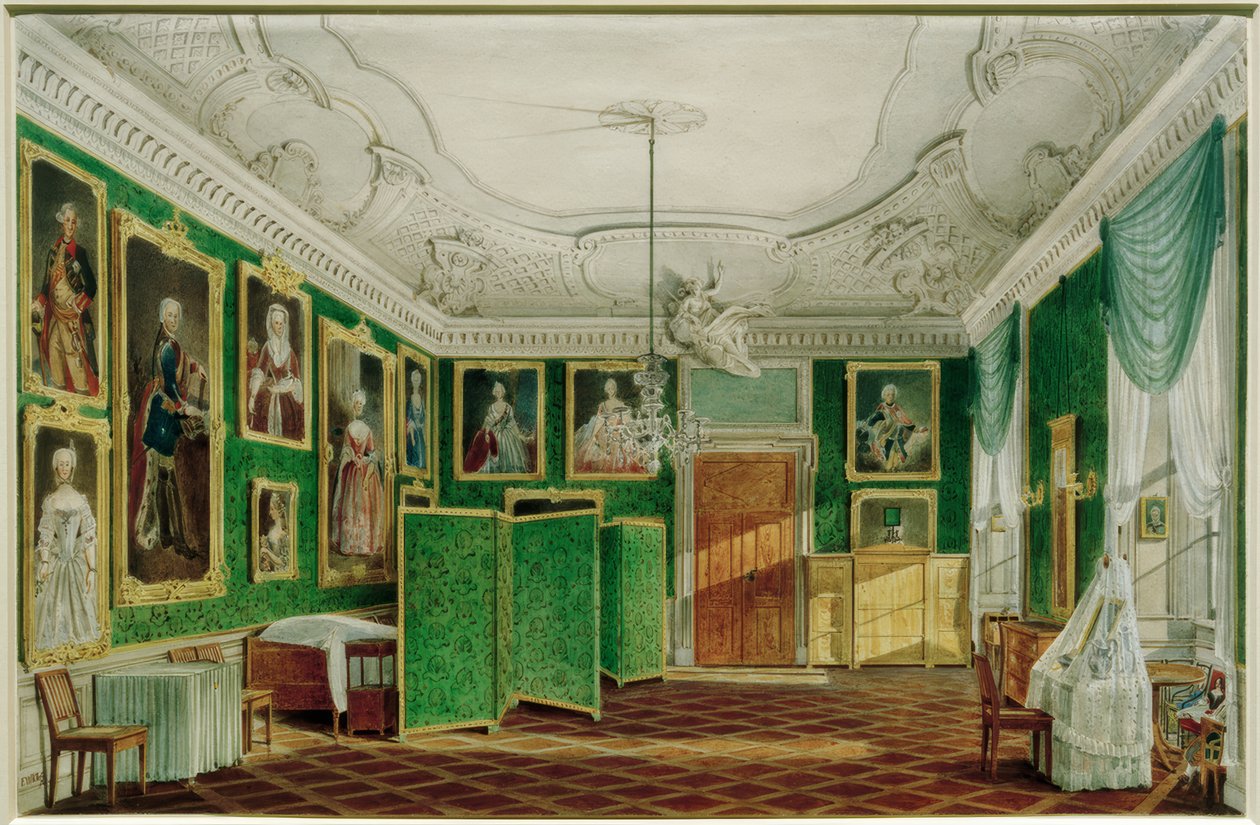 Berl. City Palace, sypialnia księżnej Marii autorstwa Friedrich Wilhelm Klose