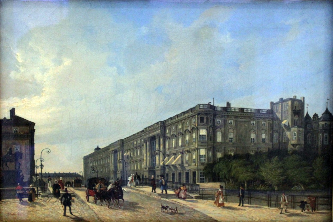 Zamek w Berlinie i Długi Most autorstwa Friedrich Wilhelm Klose