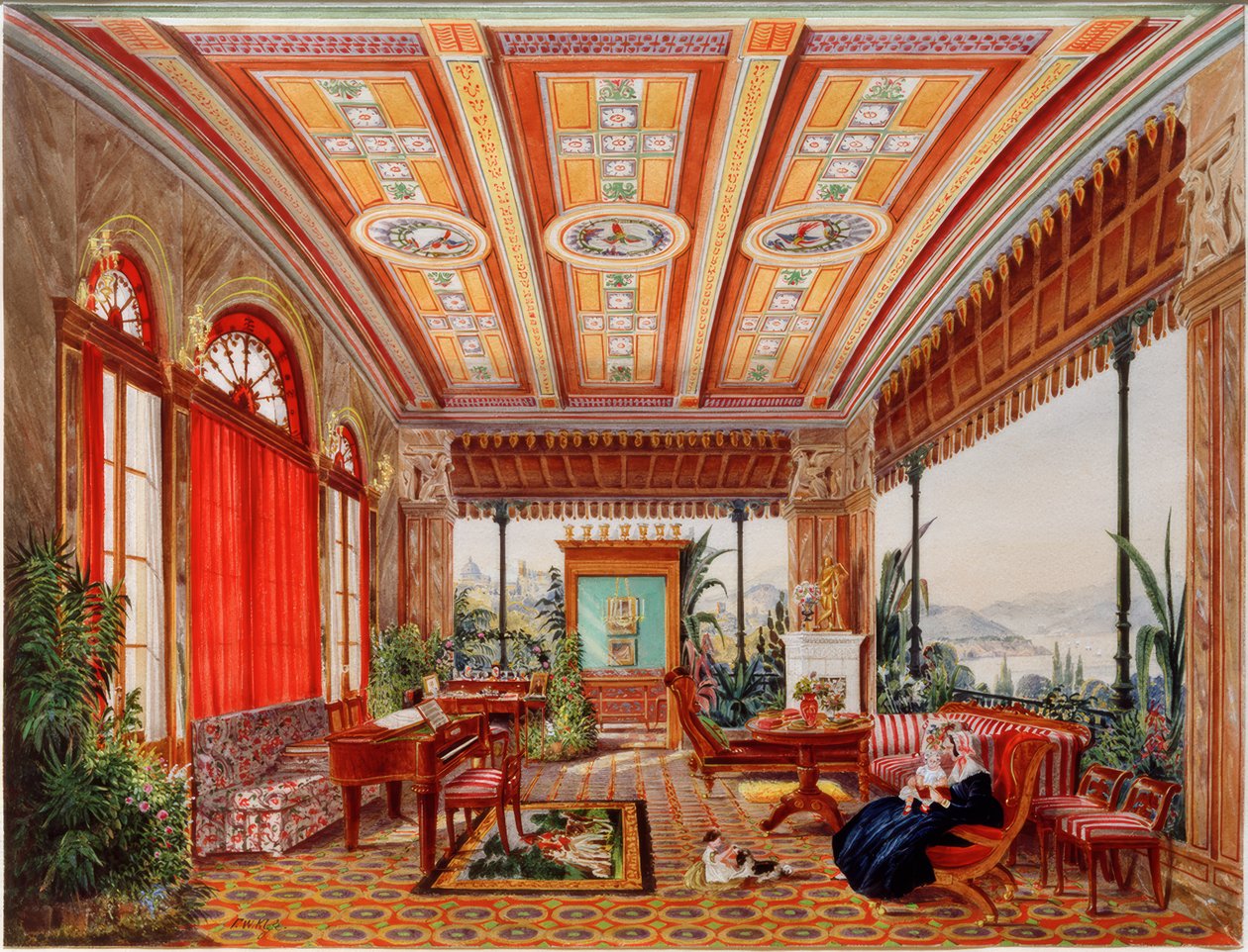 Wnętrze domu autorstwa Friedrich Wilhelm Klose