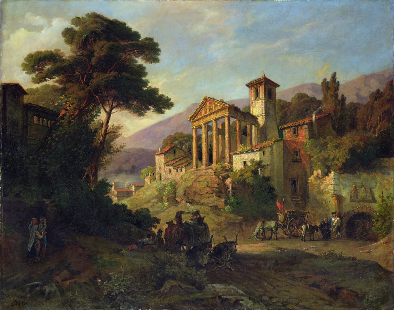 Pejzaż włoski, 1871 autorstwa Friedrich Wilhelm Mueller
