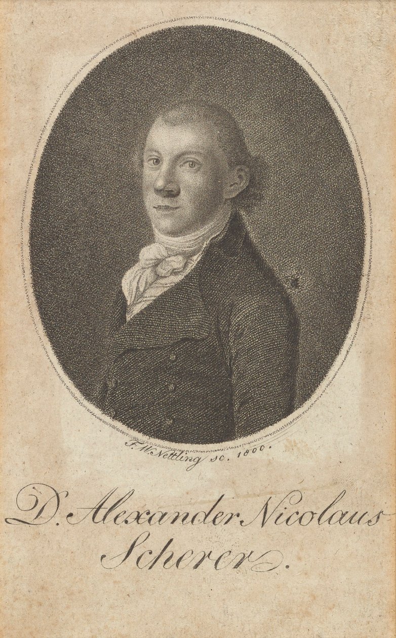 Portret Aleksandra Mikołaja Scherera 1771-1824, 1800. autorstwa Friedrich Wilhelm Nettling
