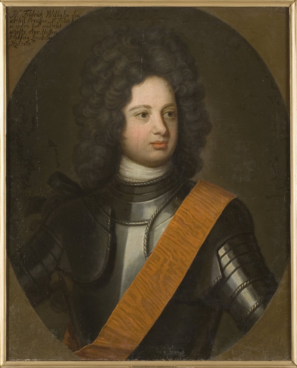 Fryderyk Guillaume I de Prusse, dit le roi sergent - Portret Fryderyka Wilhelma I (1688-1740), króla w Prusach, autorstwa Weidemanna, Fryderyka Wilhelma (1668-1750). Olej na płótnie, pocz. XVIII w. Wymiar : 88,5x73,5 cm. Muzeum Narodowe w Sztokholmie autorstwa Friedrich Wilhelm Weidemann