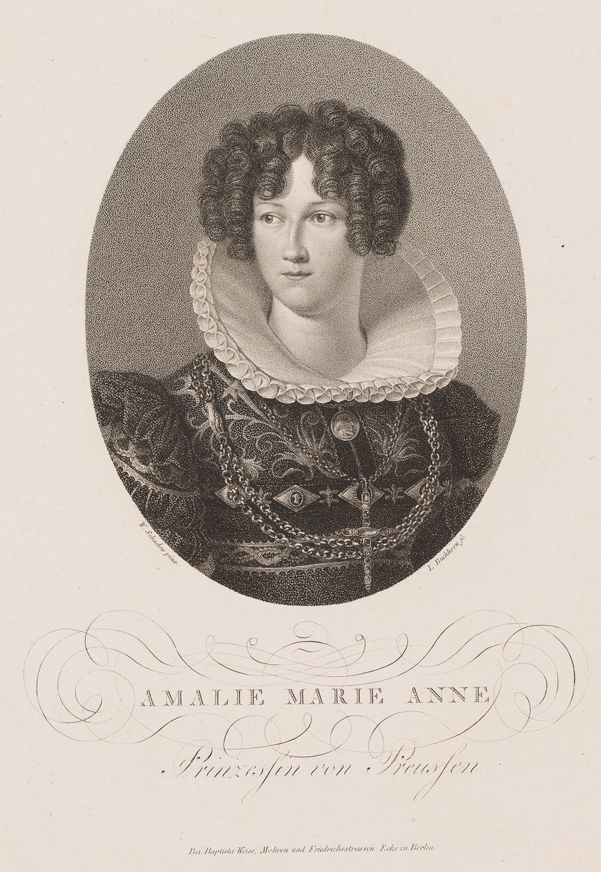 Księżna Marianna Pruska 1785-1846, po 1812 r. autorstwa Friedrich Wilhelm von Schadow