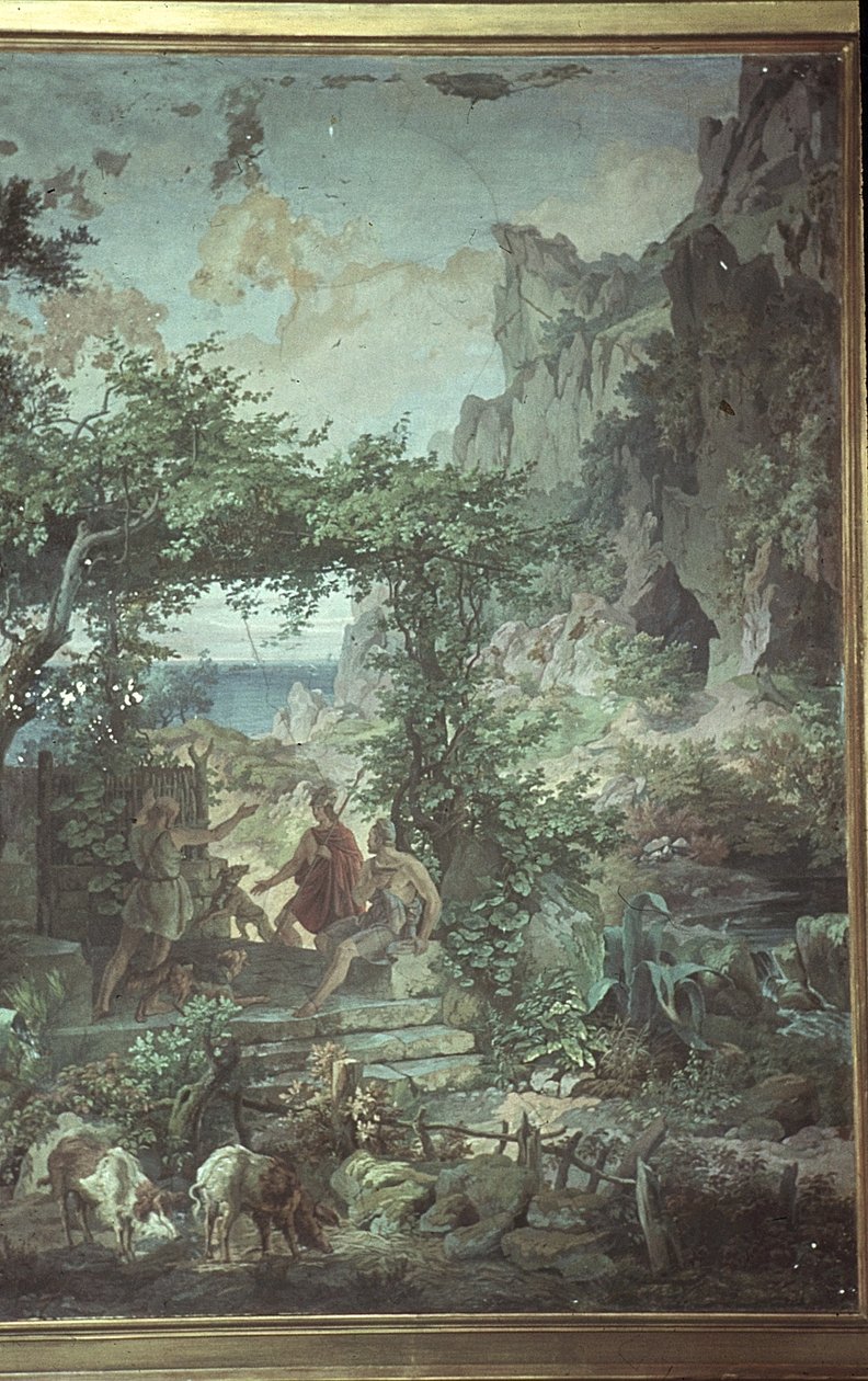 Odyseusz u świniopasa Eumaeus, Sceny z Odysei autorstwa Friedrich the Elder Preller