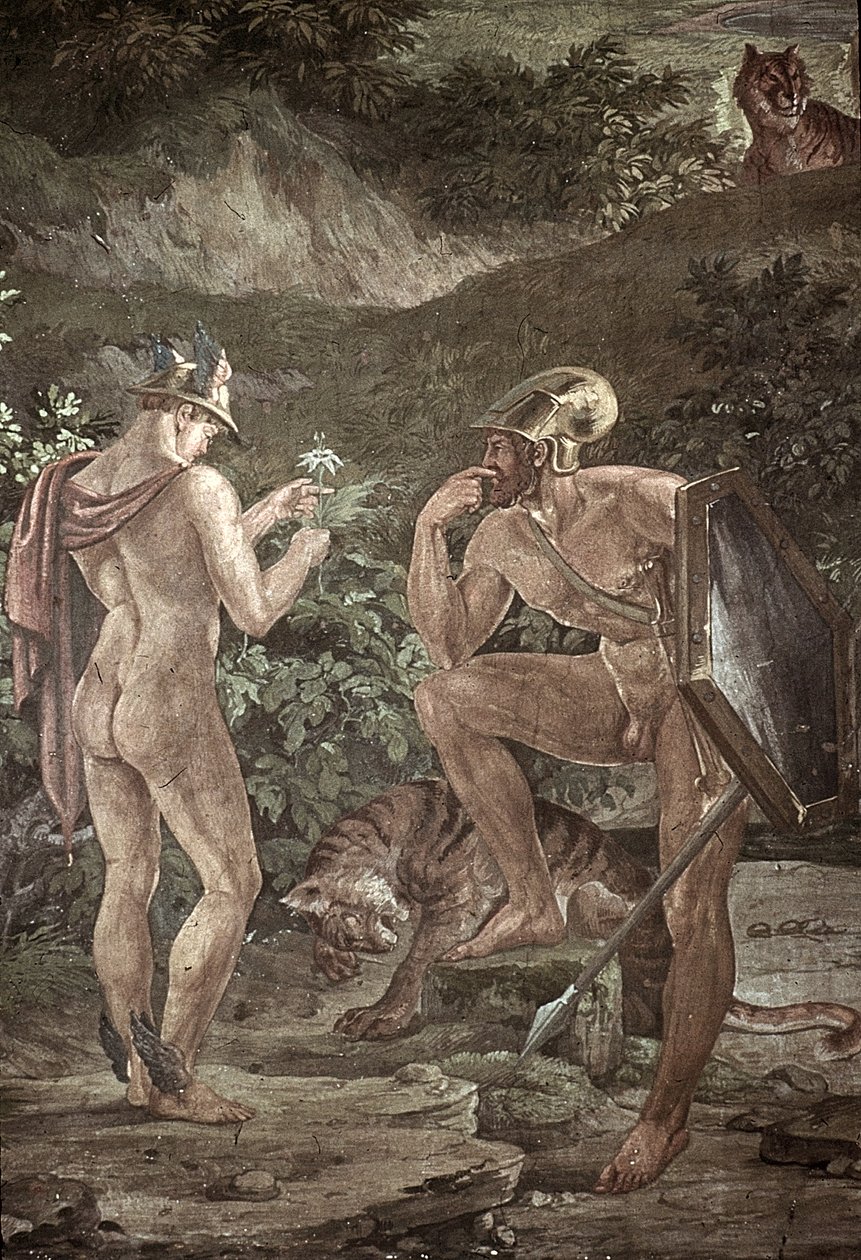 Odyseusz na wyspie Circe, Sceny z Odysei autorstwa Friedrich the Elder Preller