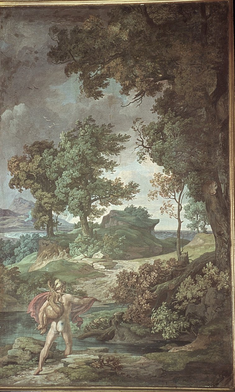Powracający Odyseusz z polowania, Sceny z Odysei autorstwa Friedrich the Elder Preller