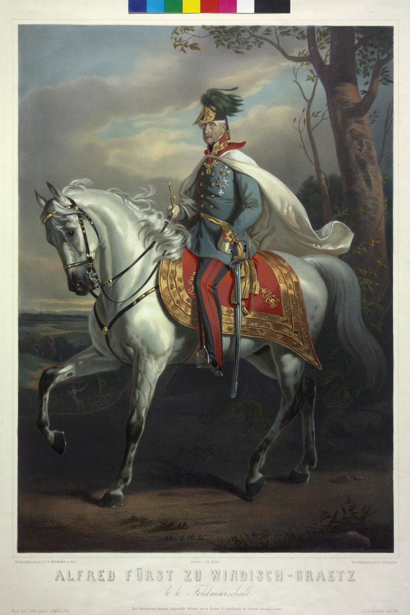 Alfred książę Windisch-Graetz Cesarski i królewski marszałek polny autorstwa Friedrich von Amerling