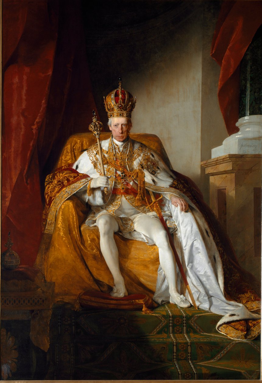 Portret cesarza Franciszka II w szatach cesarskich autorstwa Friedrich von Amerling