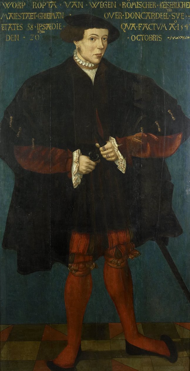 Portret Rzutu Ropty, Głównego Sędziego Wschodniego Dongeradeel autorstwa Friese School 1542