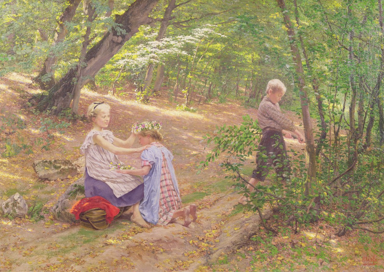 Wianek z kwiatów, XIX w. autorstwa Frigyes Friedrich Miess