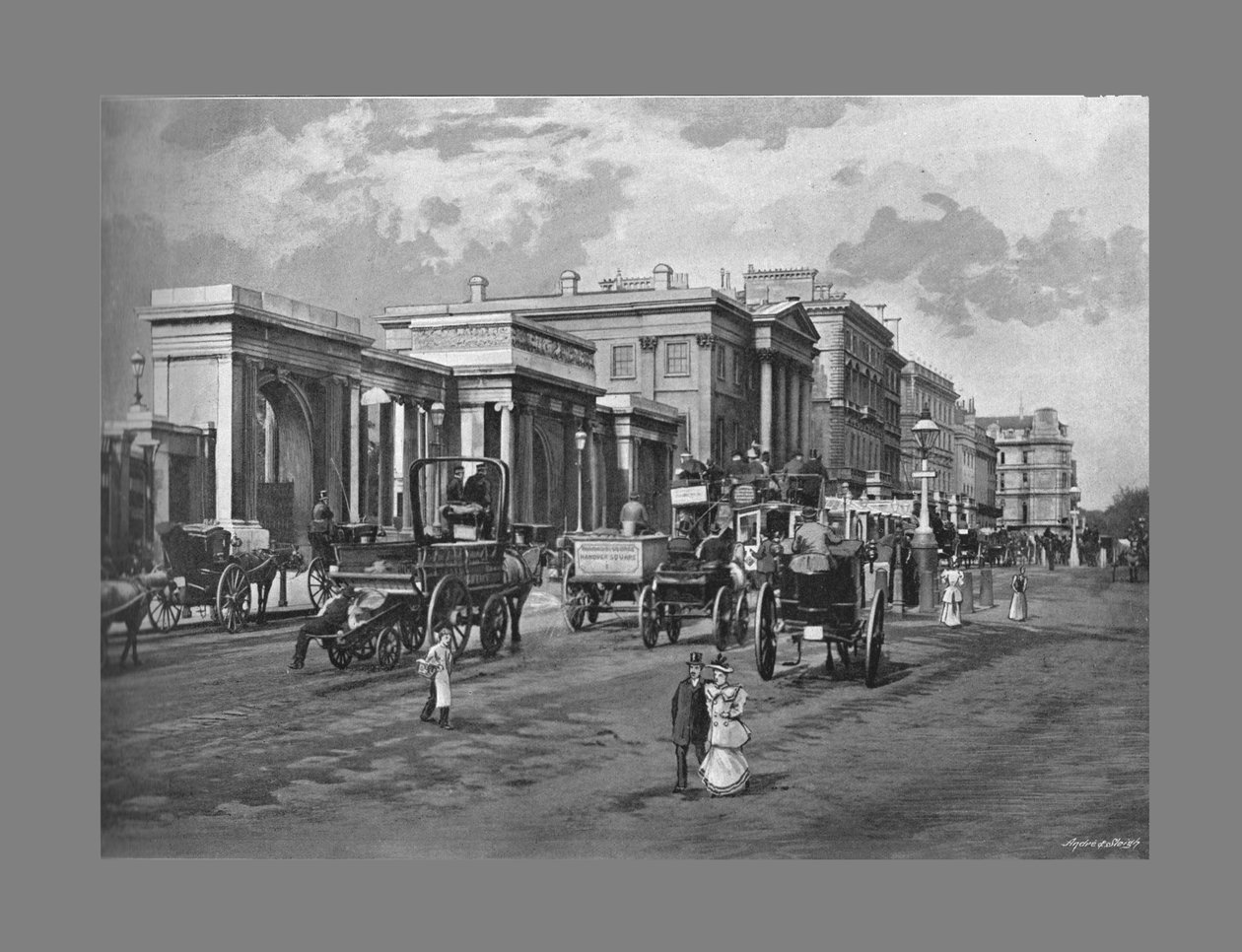 Hyde Park Corner, Londyn, ok. 1900 autorstwa Frith and Co