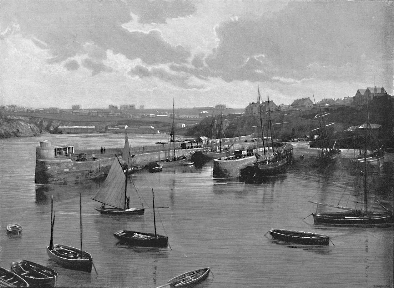 Port Newquay, ok. 1896 r. autorstwa Frith and Co