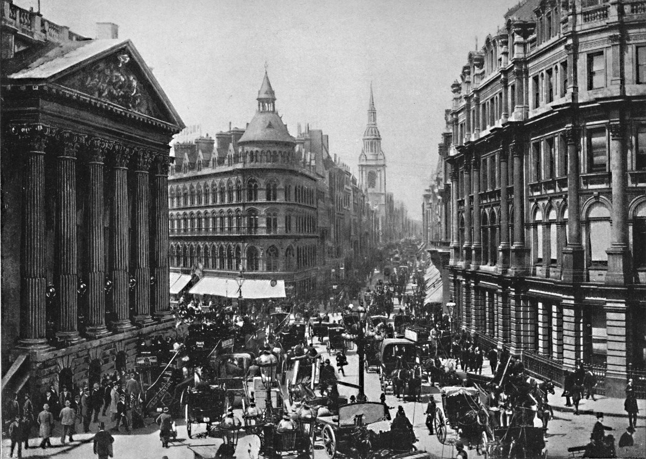 Dwór i Cheapside, ok. 1896 r. autorstwa Frith and Co