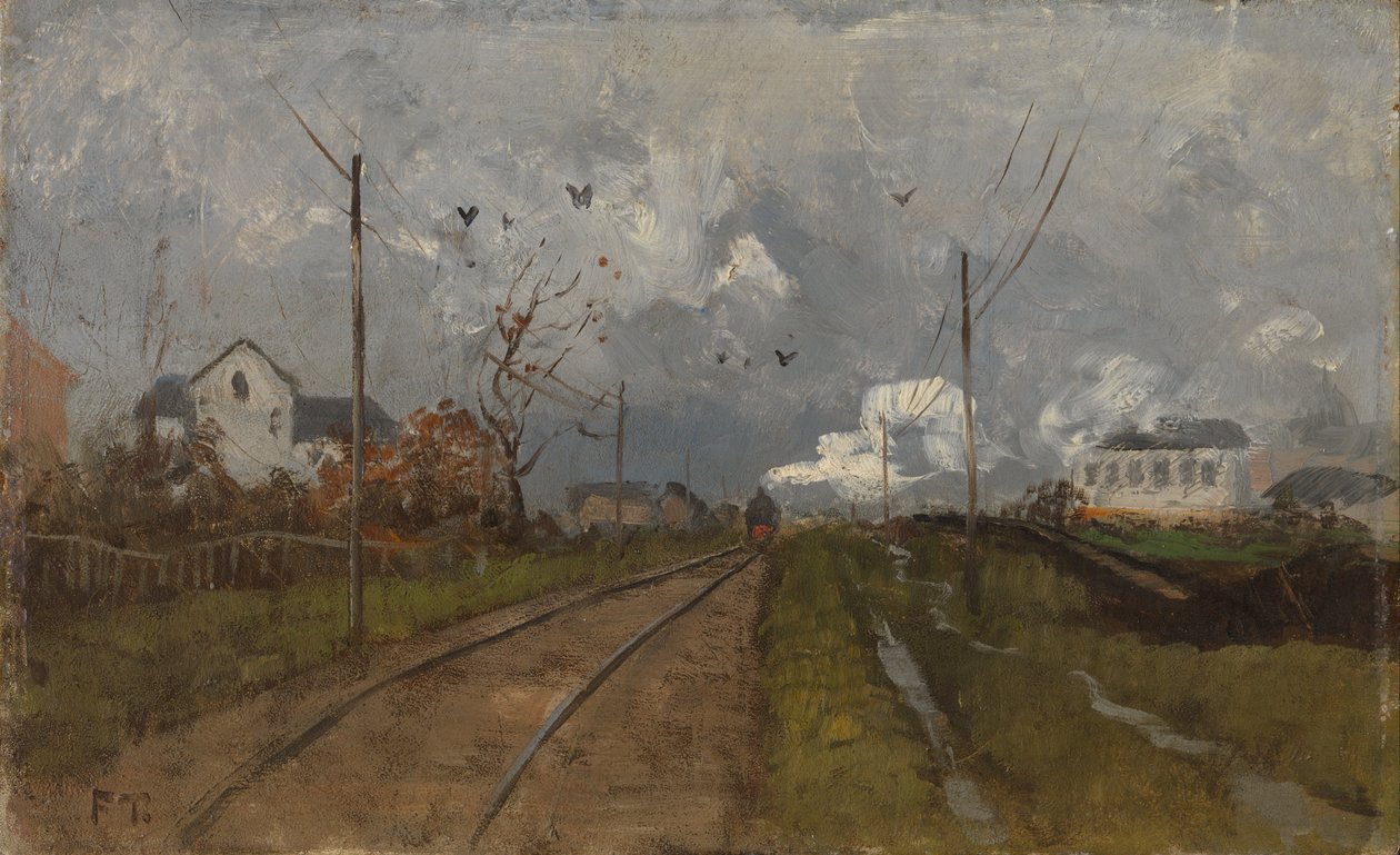 Pociąg nadjeżdża autorstwa Fritz Thaulow
