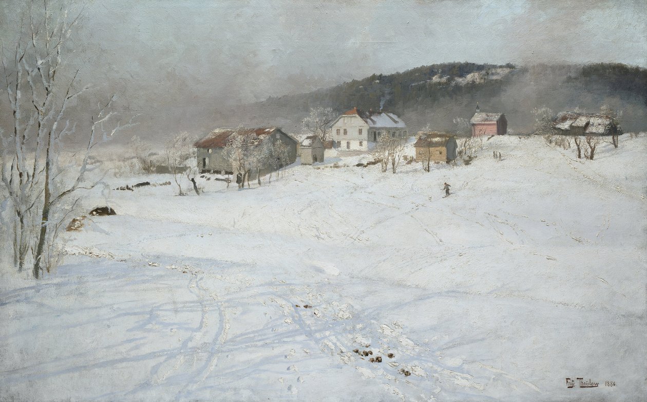 Zima autorstwa Fritz Thaulow