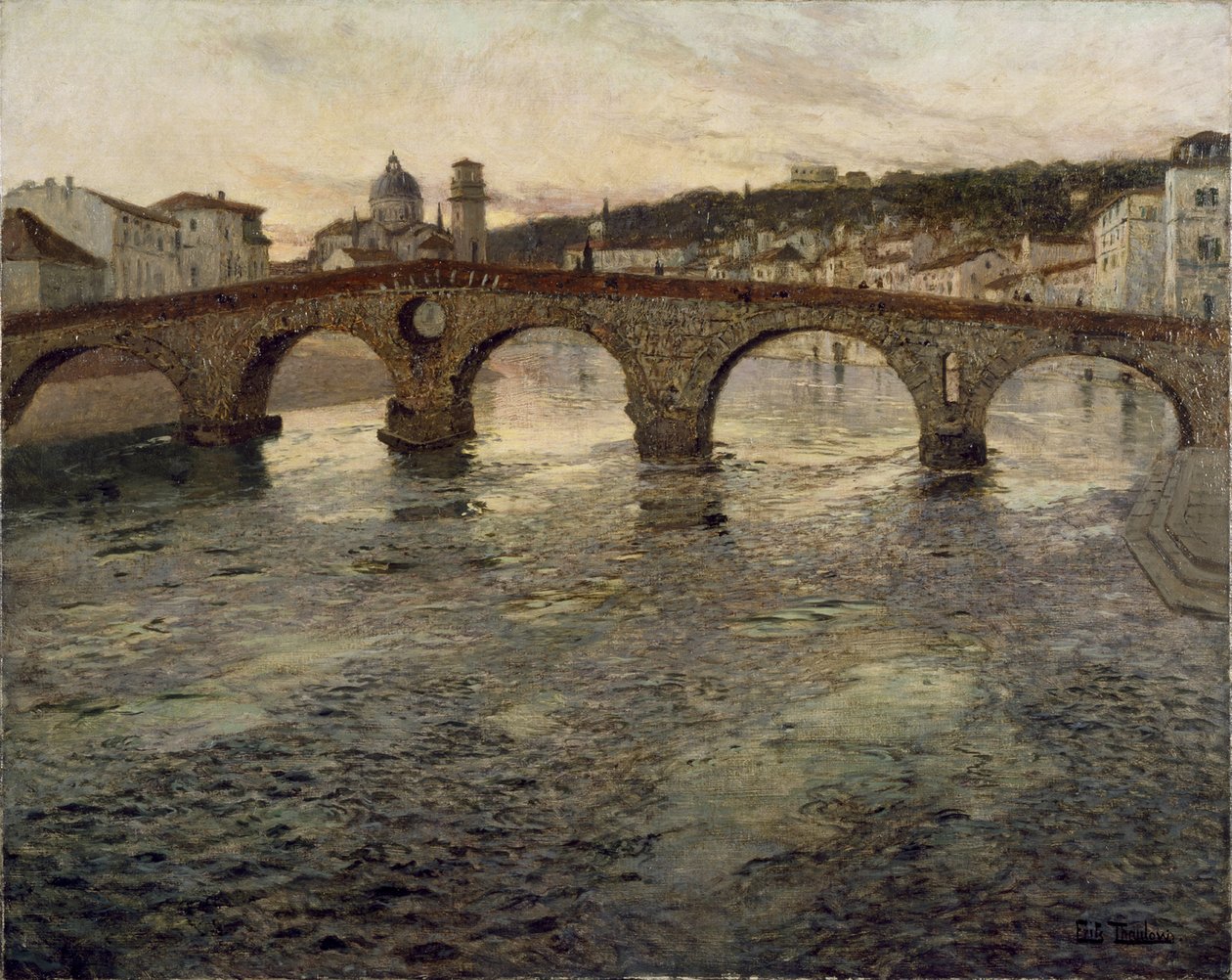 Rzeka Adige w Weronie, 1899 autorstwa Frits Thaulow
