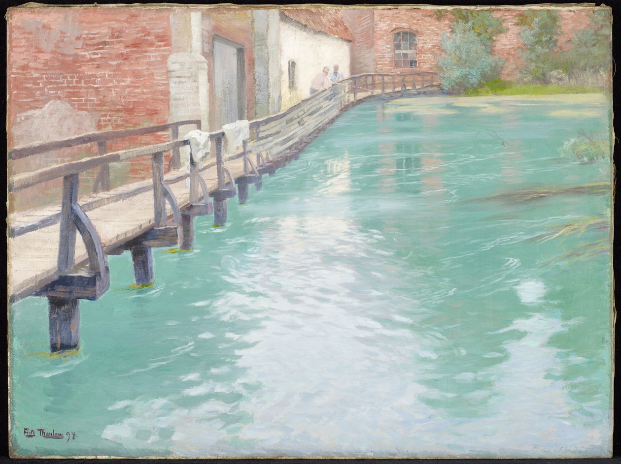 Młyny w Montreuil-sur-Mer, Normandia, 1891 autorstwa Frits Thaulow