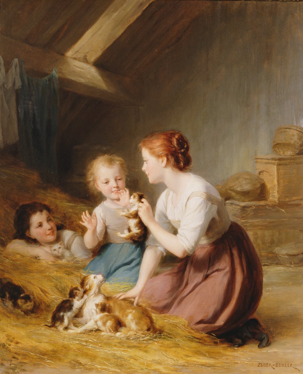 Kocięta autorstwa Fritz Zuber-Buhler