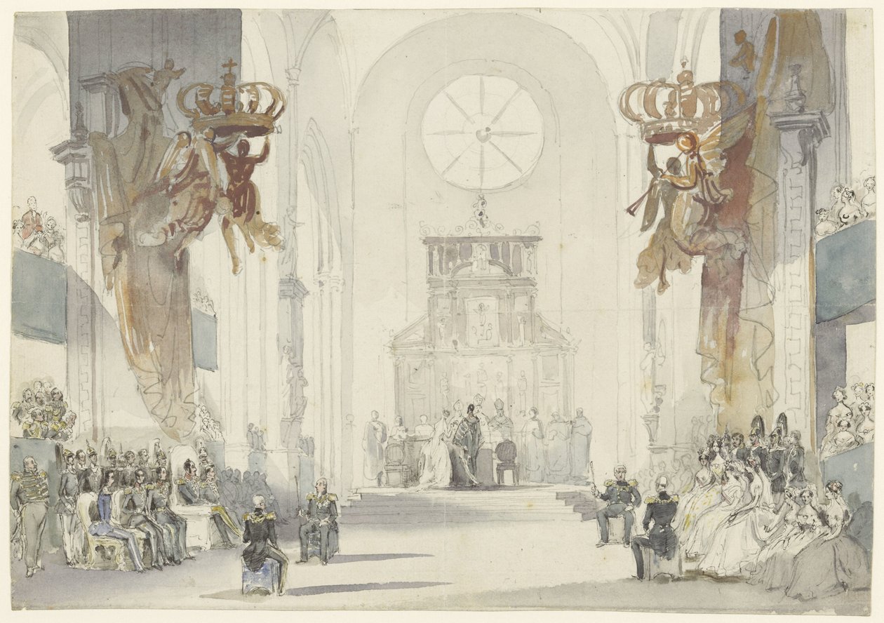 Małżeństwo księżniczki Louise z księciem Karolem Szwecji autorstwa Fritz Ludwig von Dardel