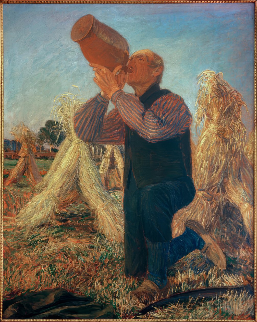 Farmer pijący autorstwa Fritz Mackensen